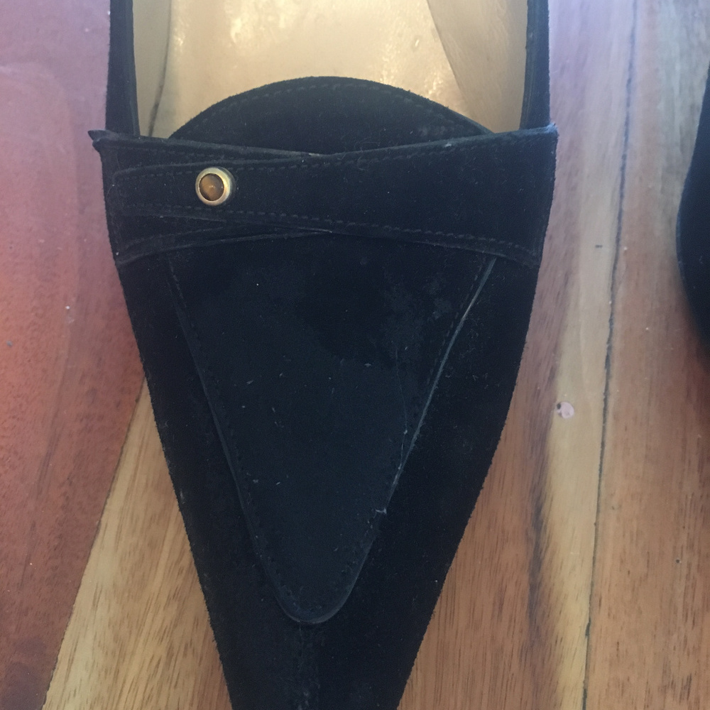 Black Suede Pointy Heels